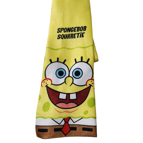 Nickelodeon Other - Nickelodeon Spongebob Tie Yellow Novelty Vintage Squaretie